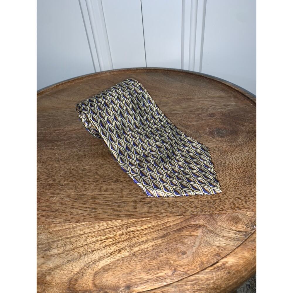 Manhattan Men's Geometric Pattern Necktie Multicolor Classic Length‎ Tie